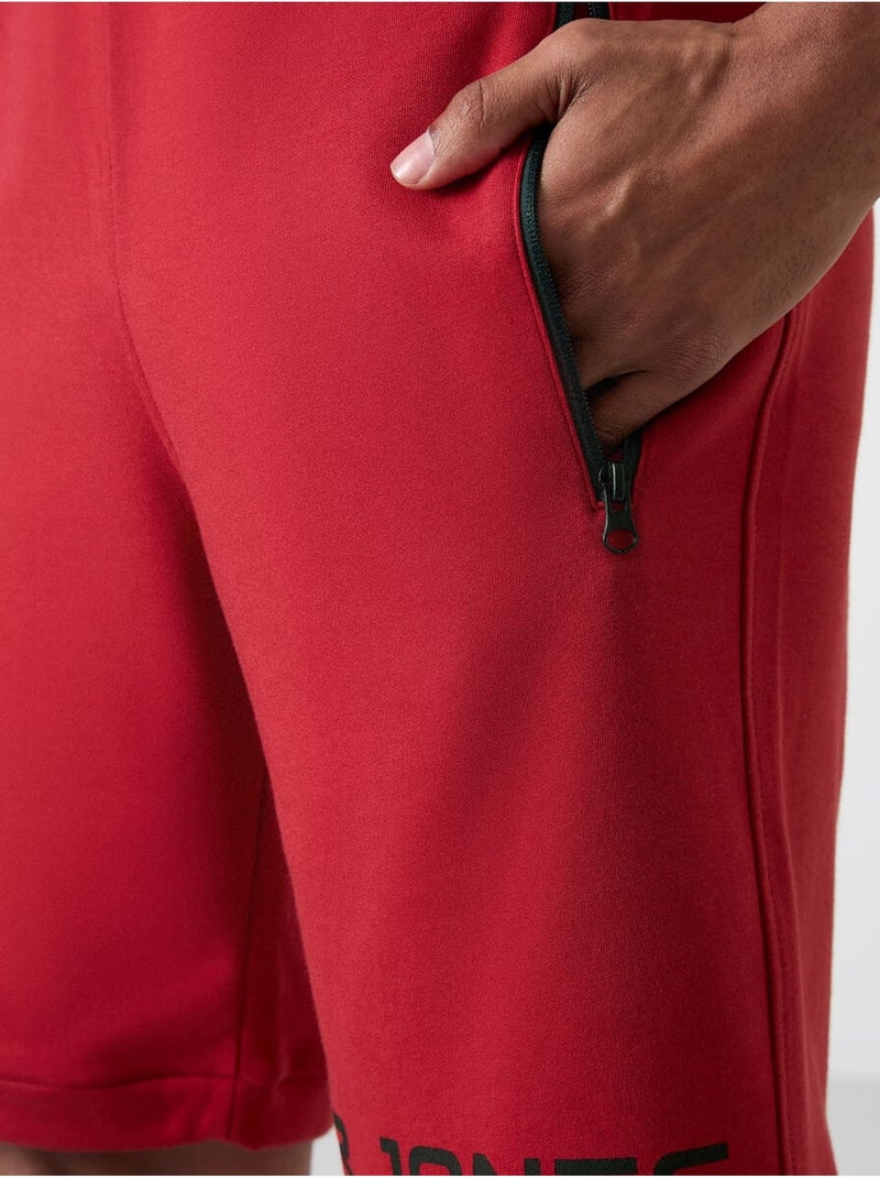 Short de survêtement homme en molleton tommy Rouge - Kiabi