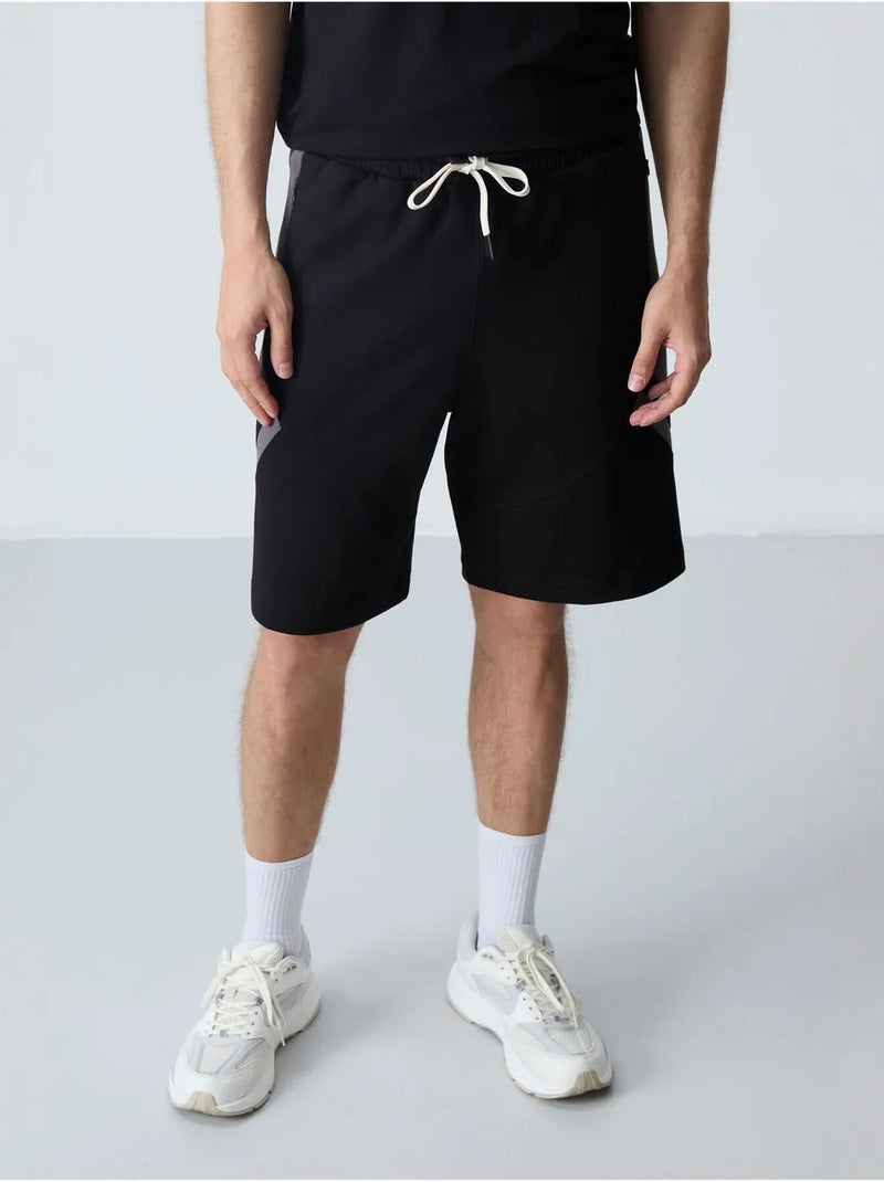 Short de survêtement homme en molton tommy Noir - Kiabi
