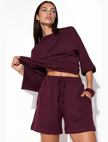 Short de survêtement taille mi-haute à cordon busem