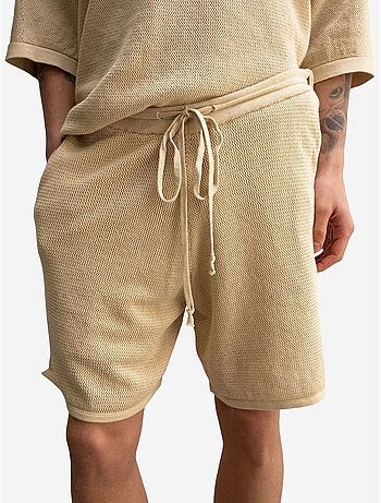 Short de survêtement taille mi-haute en maille texturée giesto