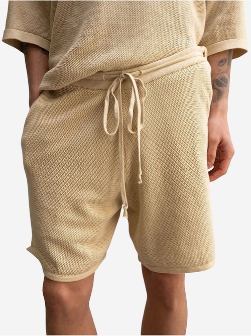 Short de survêtement taille mi-haute en maille texturée giesto - Kiabi Short de survêtement taille mi-haute en maille texturée giesto - Kiabi