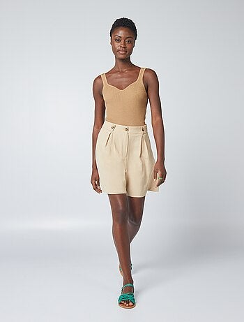 Short de tailleur en lin