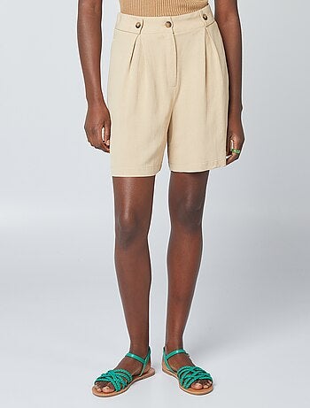 Short de tailleur en lin
