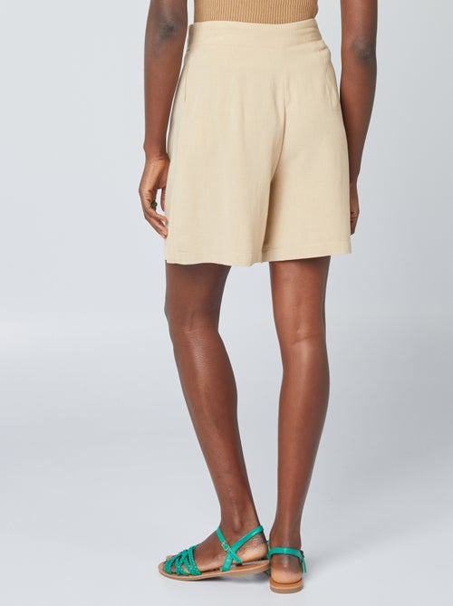Short de tailleur en lin - Kiabi