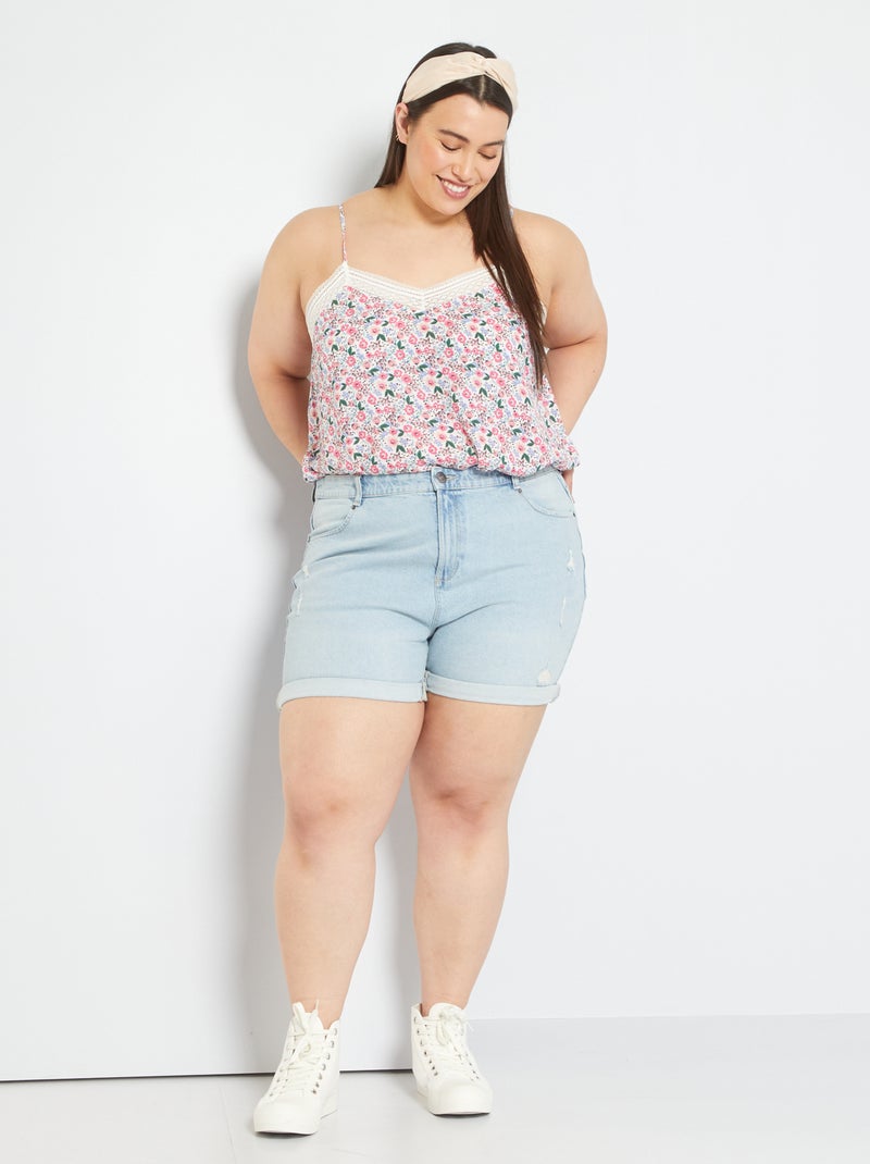 Short denim 5 poches Bleu clair - Kiabi