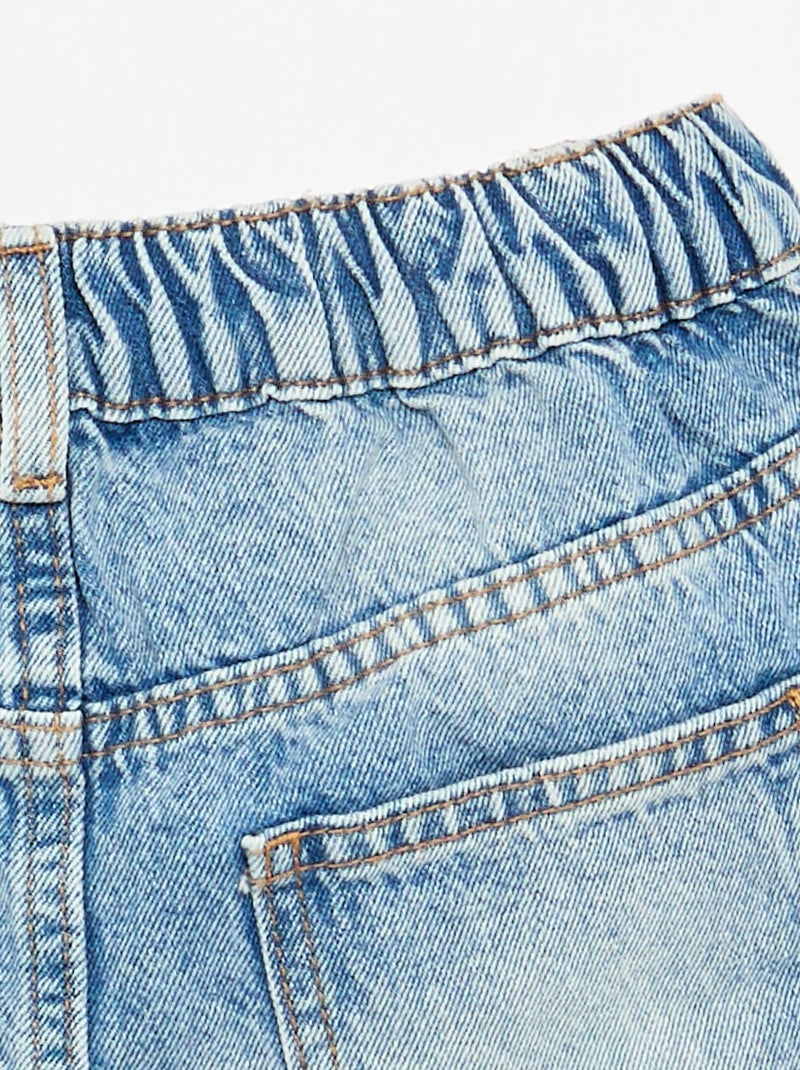Short denim à enfiler Bleu - Kiabi