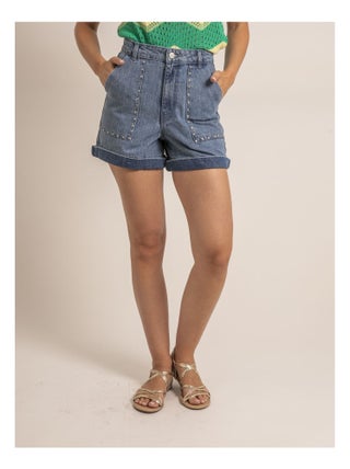 Short denim clous XIMOLI