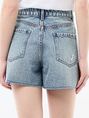 Short denim effet destroy