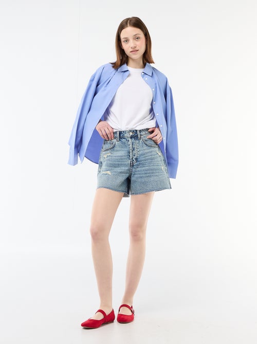 Short denim effet destroy - Kiabi
