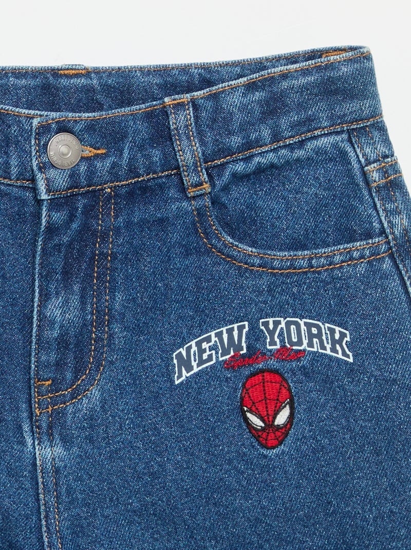 Short denim 'Spider-man' Bleu - Kiabi