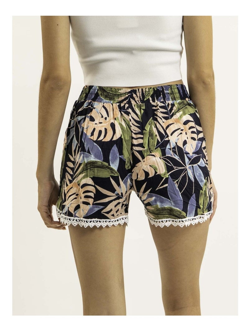 Short dentelle et motifs XIDIVA Bleu marine - Kiabi