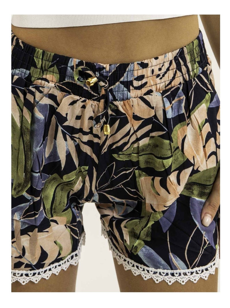 Short dentelle et motifs XIDIVA Bleu marine - Kiabi