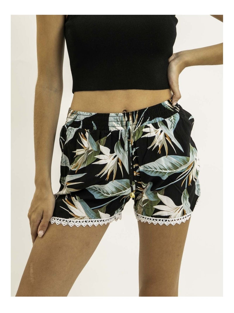 Short dentelle et motifs XIDIVA Noir - Kiabi