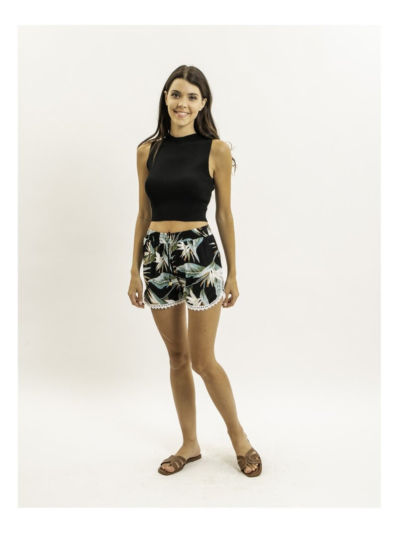 Short dentelle et motifs XIDIVA Noir - Kiabi