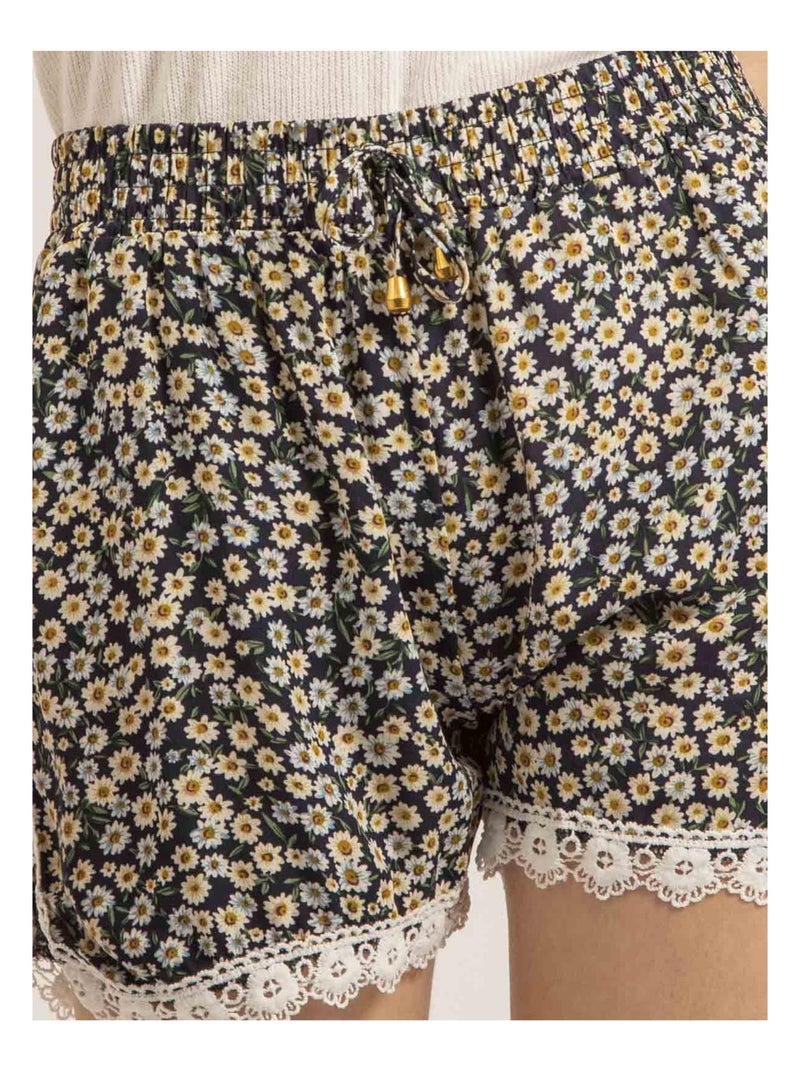 Short dentelle XIAME Bleu marine - Kiabi
