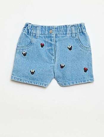 Short 'Disney' en denim brodé