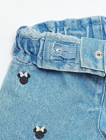 Short 'Disney' en denim brodé