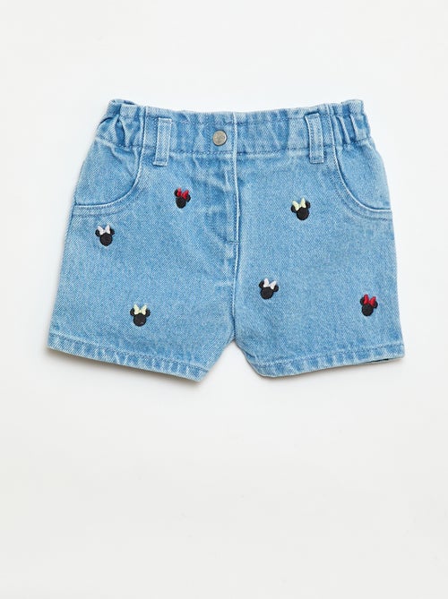 Short 'Disney' en denim brodé - Kiabi