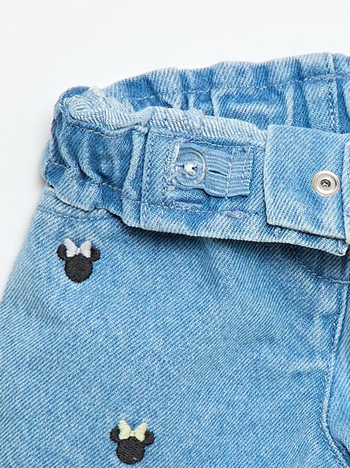 Short 'Disney' en denim brodé - Kiabi