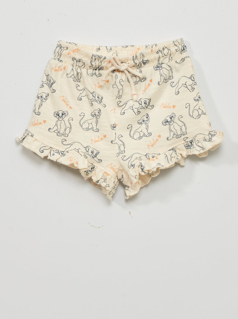 Short 'Disney' volanté BLANC - Kiabi