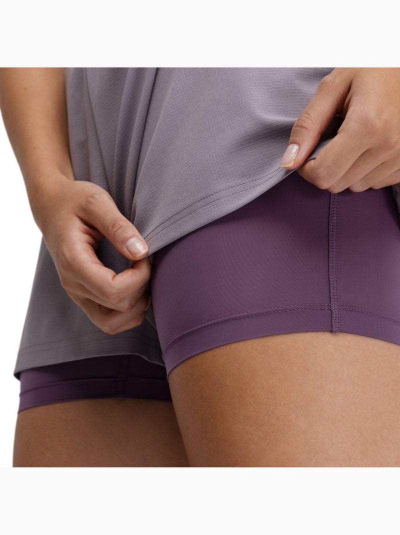 Short double couche trail running femme randonnée femme araroa lilac Violet - Kiabi