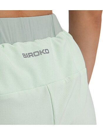 Short double couche trail running femme randonnée femme araroa mint