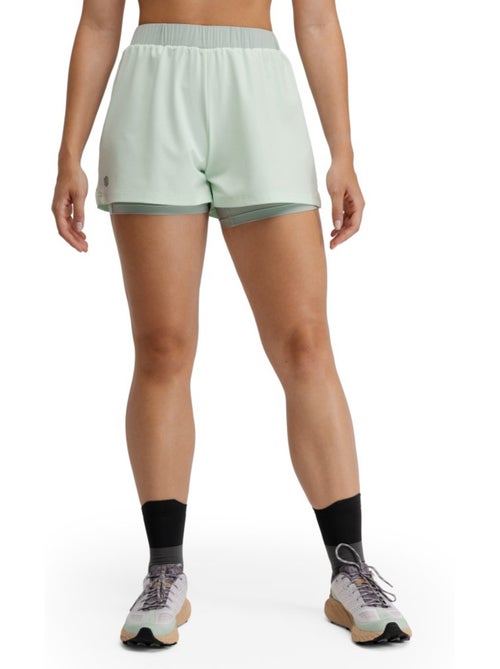 Short double couche trail running femme randonnée femme araroa mint - Kiabi Short double couche trail running femme randonnée femme araroa mint - Kiabi