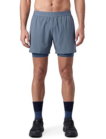 Short double couche trail running homme randonnée homme overland