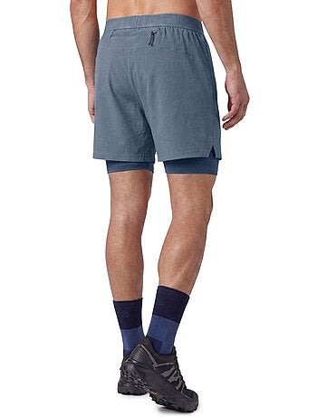 Short double couche trail running homme randonnée homme overland