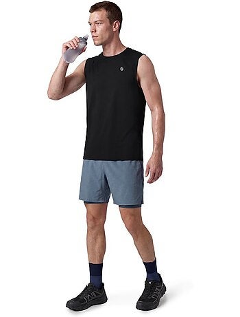 Short double couche trail running homme randonnée homme overland
