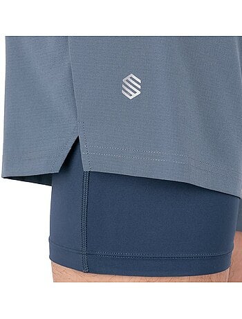 Short double couche trail running homme randonnée homme overland