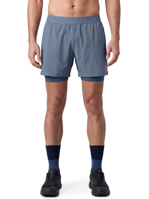 Short double couche trail running homme randonnée homme overland - Kiabi Short double couche trail running homme randonnée homme overland - Kiabi