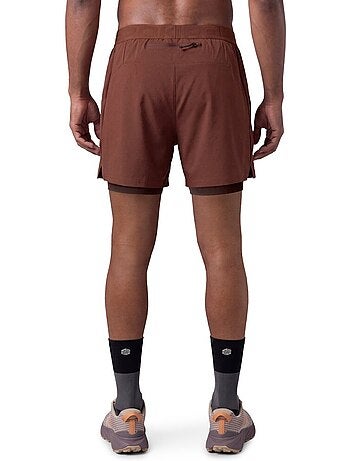 Short double couche trail running homme randonnée homme overland