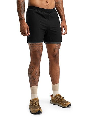 Short double couche trail running homme randonnée homme overland