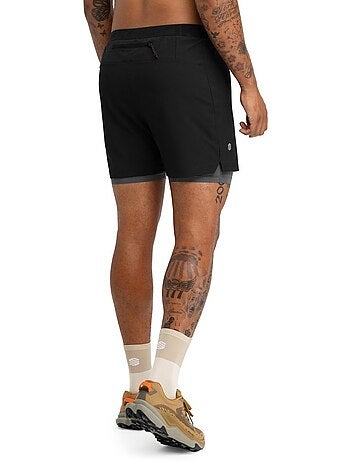 Short double couche trail running homme randonnée homme overland