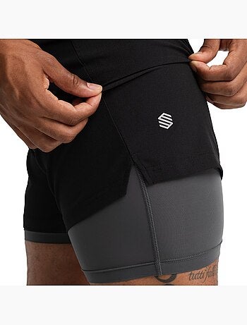 Short double couche trail running homme randonnée homme overland