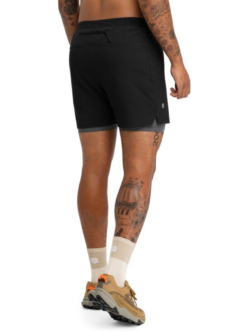 Short double couche trail running homme randonnée homme overland - Kiabi Short double couche trail running homme randonnée homme overland - Kiabi