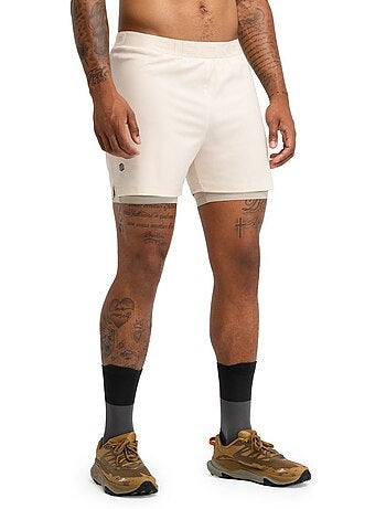 Short double couche trail running homme randonnée homme overland stone