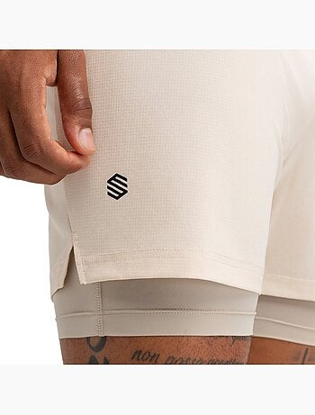 Short double couche trail running homme randonnée homme overland stone