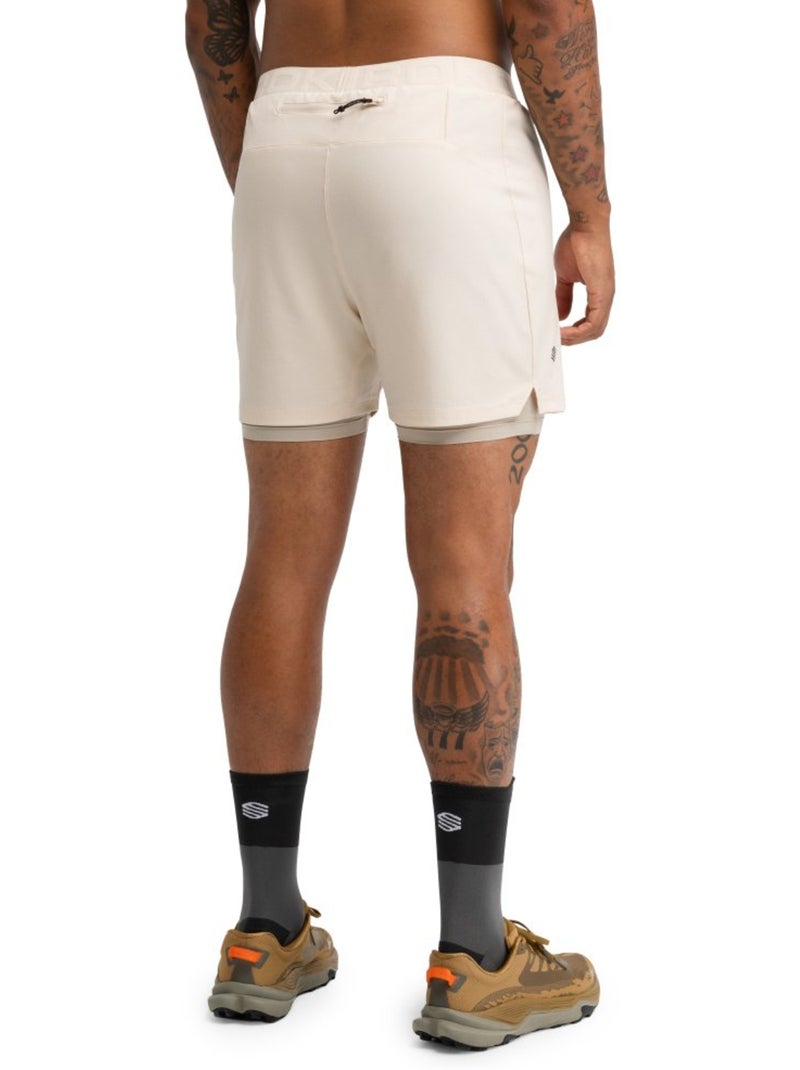 Short double couche trail running homme randonnée homme overland stone Beige - Kiabi