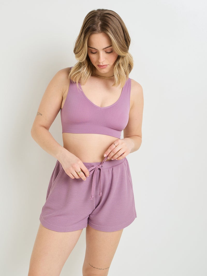 Short Doudoune - RougeGorge Lingerie Violet - Kiabi