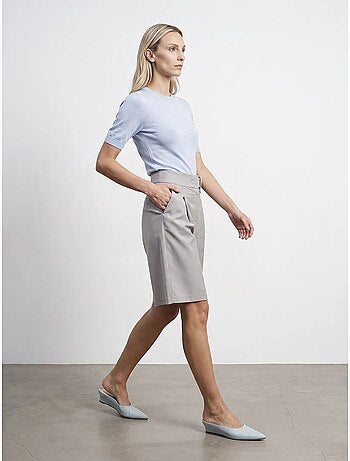 Short droit à taille haute et ceinture dilvin