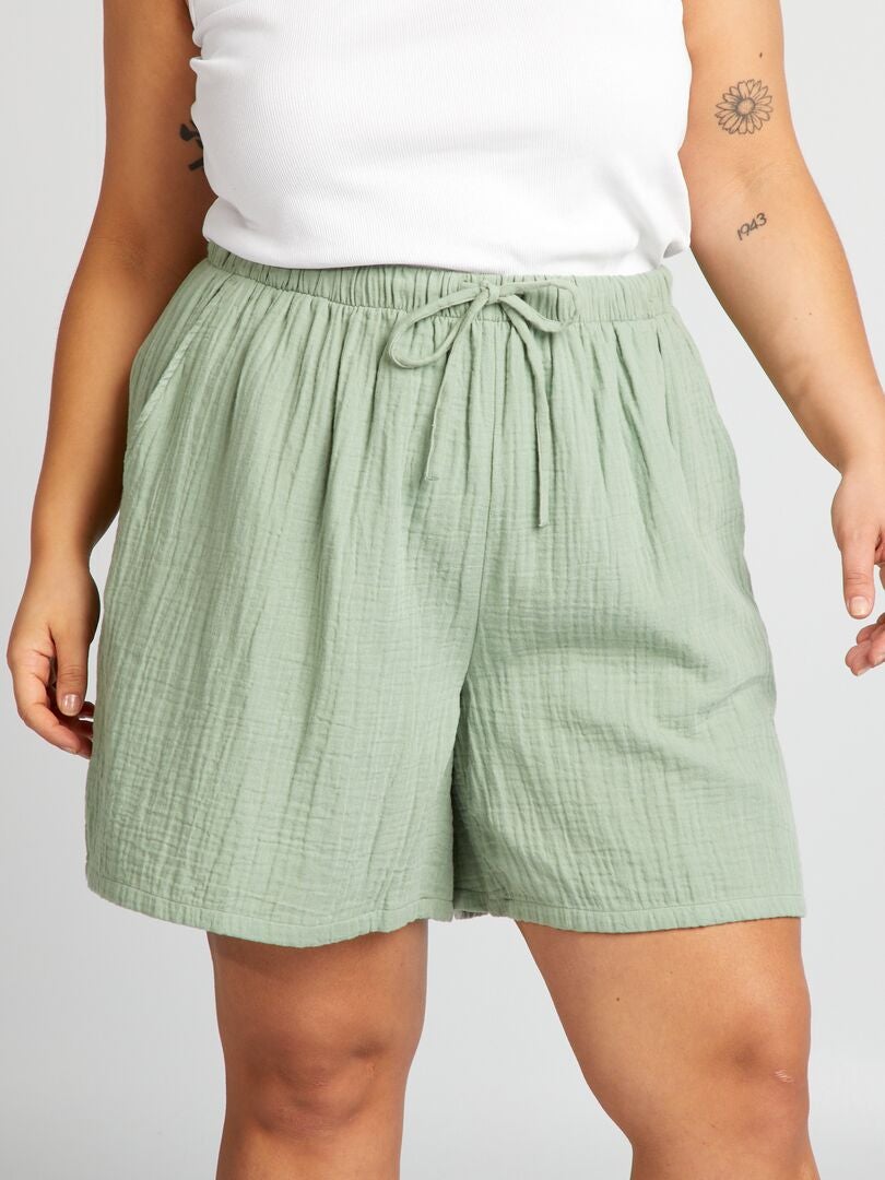 Ensemble Blouse + Short En Gaze De Coton Fille - Imprimé Volants - Taille 9A