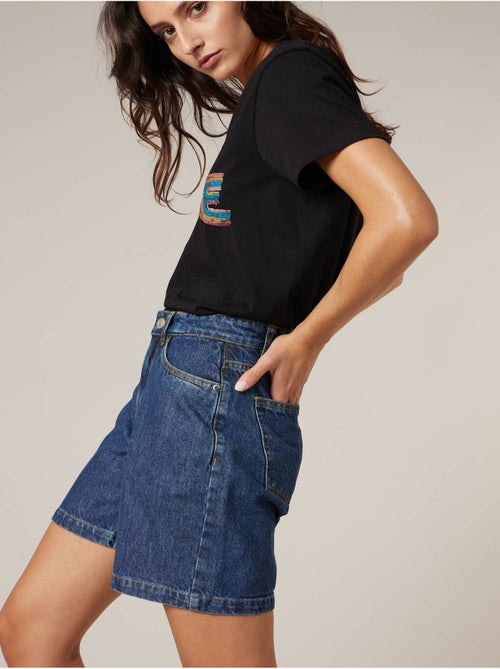Short droit femme en jean 100% coton 'Deeluxe' - Kiabi