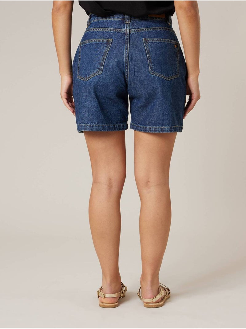 Short droit femme en jean 100% coton 'Deeluxe' Bleu clair - Kiabi