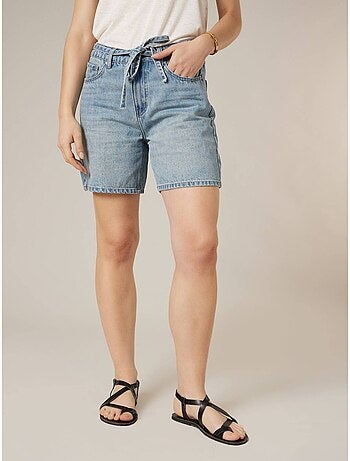 Short droit femme en jean 100% coton 'Deeluxe'