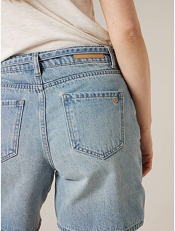 Short droit femme en jean 100% coton 'Deeluxe'