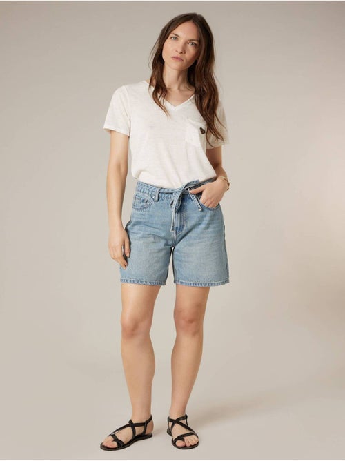 Short droit femme en jean 100% coton 'Deeluxe' - Kiabi