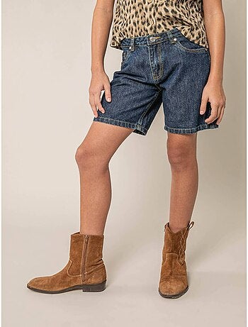 Short droit fille en jean 100% coton 'Deeluxe'