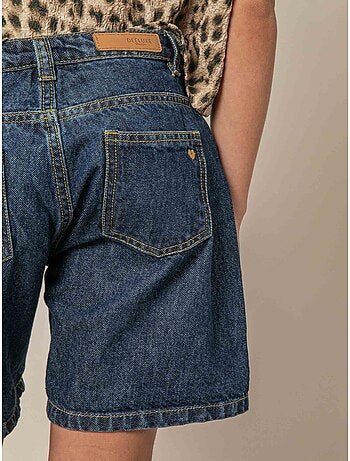 Short droit fille en jean 100% coton 'Deeluxe'